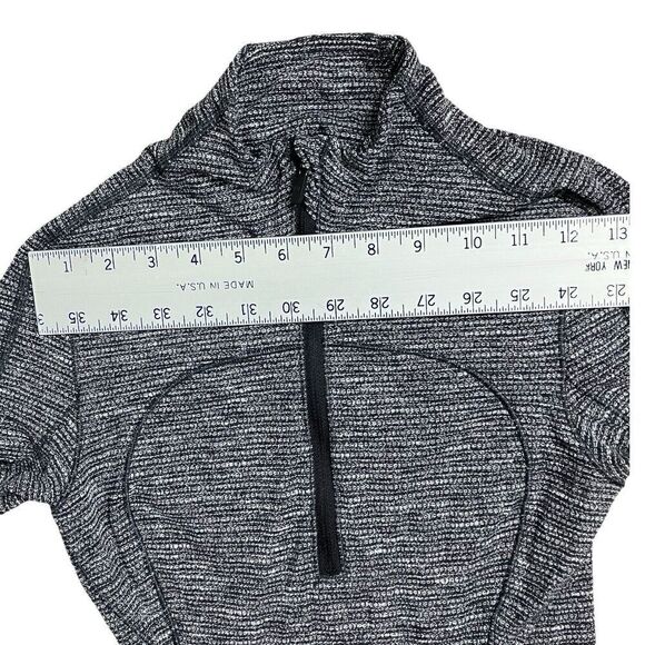 Lululemon WMNS 2 Run Briskly 1/2 Zip Coco Pique Black Rulu Sweat-Wicking W3BXSS - Picture 6 of 10
